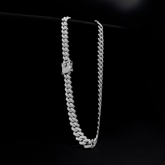 Iced Cuban Link Chain Necklace – Full CZ Diamond