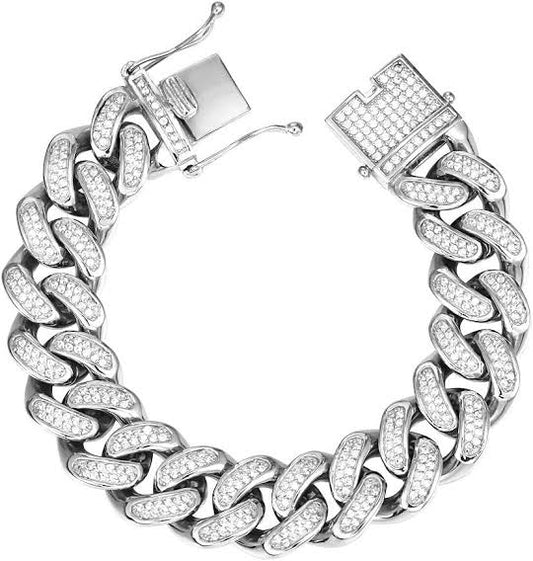 Luxury Iced-Out Cuban Link Bracelet