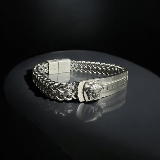 Silver Versace-Inspired Premium Bracelet